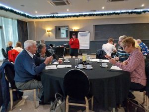 groups of people take part in a quiz